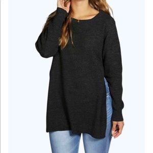 side split light weight sweater